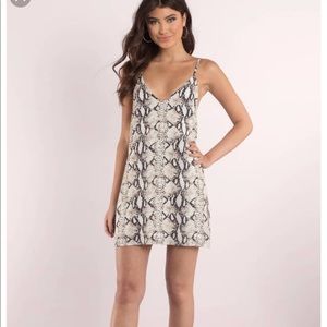 Snake print mini dress